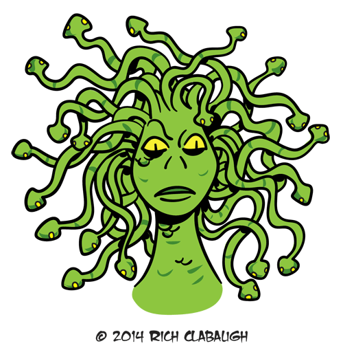 Halloween Monster Face 22 – A Ghastly Gorgon - The Graveyard Gang